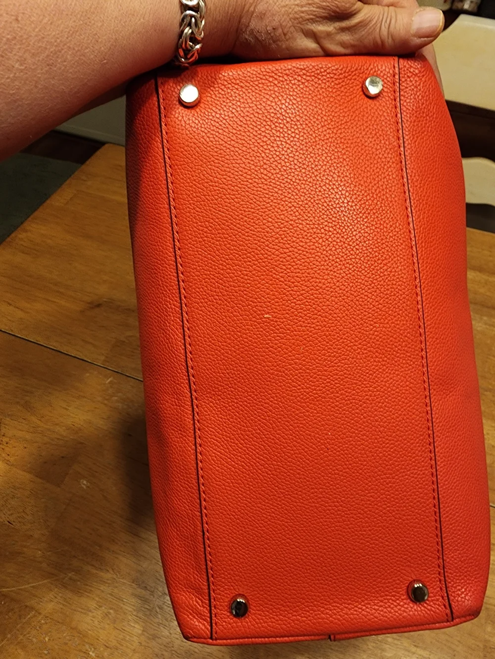This Kate Spade Larchmont Avenue Logo Penny Tote in chili red